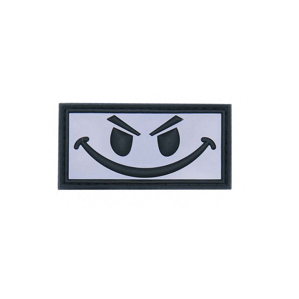 Nášivka PVC Evil smiley - bilá - 101. INC